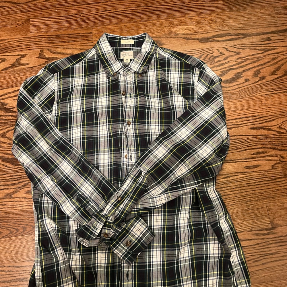 Unworn, J.Crew brushed cotton, button-down shirt in size medium